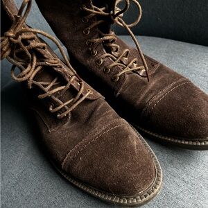 Men's Joseph Abboud Brown Premium Suede Boots - Size 9